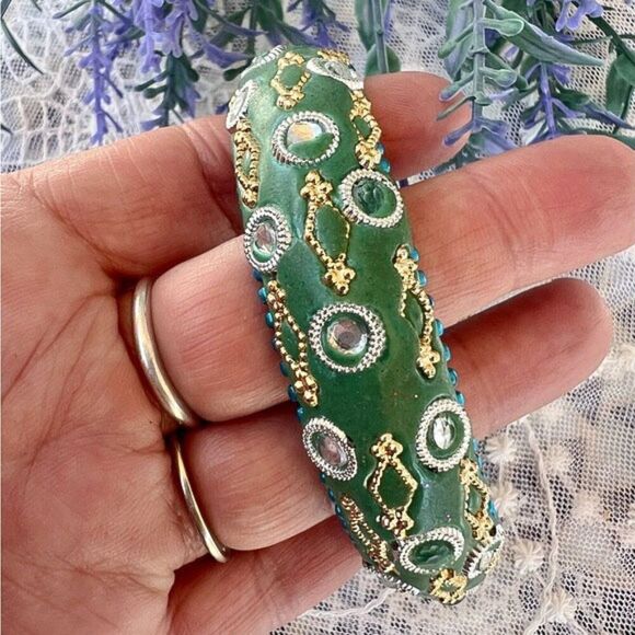 Fun Ornate Eastern Costume Bangle - Picture 2 of 6